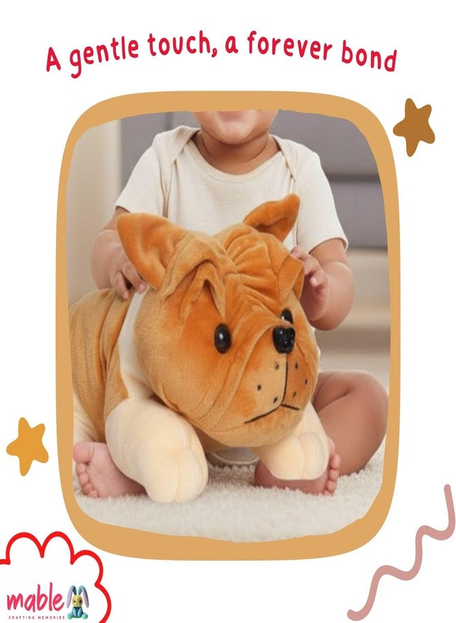 MABLE Bull Dog Soft Toy for Kids | Super Soft Plush | Cute Puppy Stuffed Animal Toy | Big Size Huggable Dog Plushie for Boys & Girls | Adorable Baby Pet Toy Gift (60CM Dark Brown) - Image 5